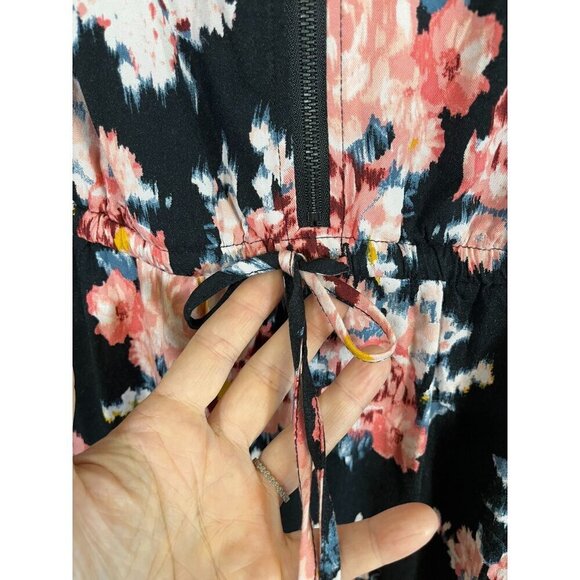 Torrid Dress 4X Pink Floral Mini Feminine Hi Lo Tropical Peasant Skater Hippie - Picture 6 of 16